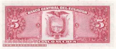Ecuador - 5  Sucres (#108b-HY-U2_UNC)