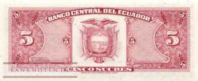 Ecuador - 5  Sucres (#113c-HU-U1_UNC)
