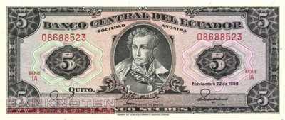 Ecuador - 5  Sucres (#113d-IA_UNC)
