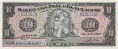 Ecuador - 10  Sucres (#114b-LI-U1_UNC)