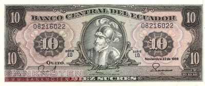 Ecuador - 10  Sucres (#121-LO_UNC)