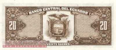 Ecuador - 20  Sucres (#121Aa-LO-U2_UNC)