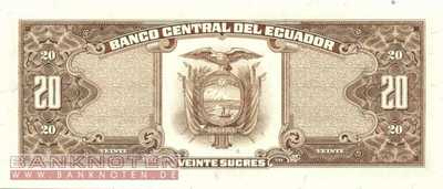 Ecuador - 20  Sucres (#121Aa-LR_UNC)