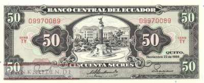 Ecuador - 50  Sucres (#122a-TY_UNC)