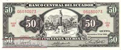 Ecuador - 50  Sucres (#122a-UB_UNC)