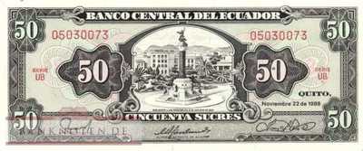 Ecuador - 50  Sucres (#122a-UB_UNC)