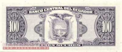 Ecuador - 100  Sucres (#123Aa-VU_UNC)