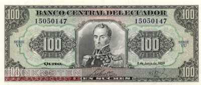 Ecuador - 100  Sucres (#123Aa-VU_UNC)