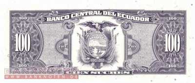 Ecuador - 100  Sucres (#123Ab-WD_UNC)