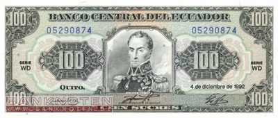 Ecuador - 100  Sucres (#123Ab-WD_UNC)