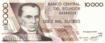 Ecuador - 10.000  Sucres (#127b-AM_UNC)