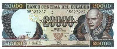 Ecuador - 20.000  Sucres (#129f-AF_UNC)