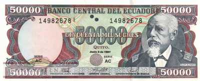 Ecuador - 50.000  Sucres (#130a-AC_UNC)