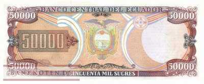 Ecuador - 50.000  Sucres (#130d-AJ_UNC)