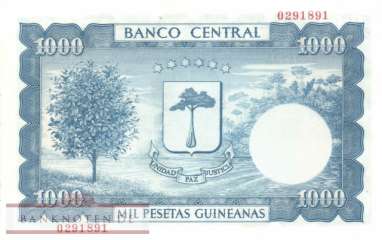 Equatorial Guinea - 1.000  Pesetas Guineanas (#003_UNC)