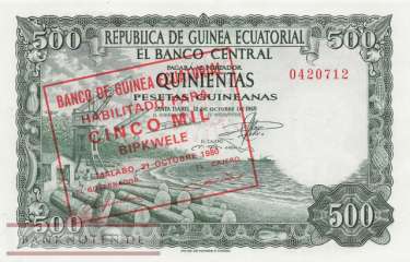 Equatorial Guinea - 5.000  Bipkwele (#019_UNC)
