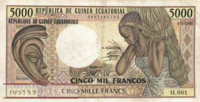 Äquatorialguinea - 5.000  Francos (#022b_F)