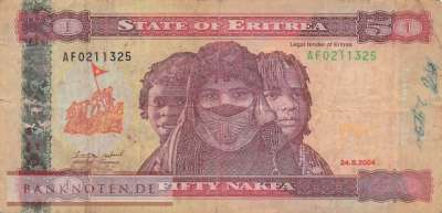 Eritrea - 50  Nakfa (#007_VG)