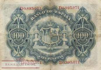 Spanien - 100  Pesetas (#059a_F)