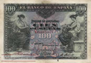 Spanien - 100  Pesetas (#059a_F)