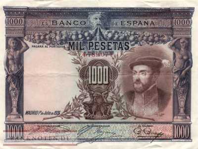 Spanien - 1.000  Pesetas (#070c_VF)