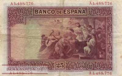 Spanien - 25  Pesetas (#071a_VF)