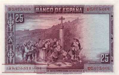 Spain - 25 Pesetas (#074b_UNC)