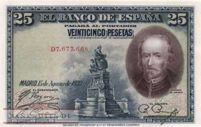 Spanien - 25 Pesetas (#074b_UNC)