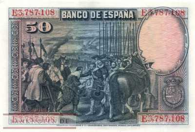 Spanien - 50  Pesetas (#075b_AU)