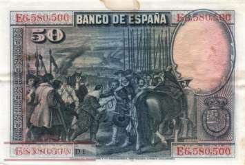 Spanien - 50 Pesetas (#075b_VF)
