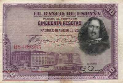 Spanien - 50  Pesetas (#075b_F)