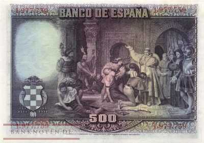 Spanien - 500  Pesetas (#077a_AU)