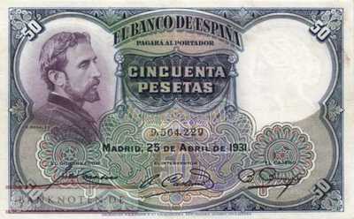 Spanien - 50  Pesetas (#082_VF)