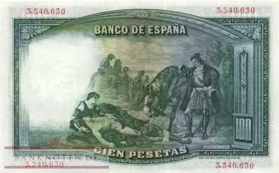 Spanien - 100  Pesetas (#083_AU)