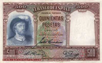 Spanien - 500  Pesetas (#084_VF)