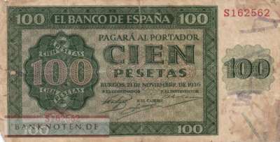 Spanien - 100  Pesetas (#101a_VG)