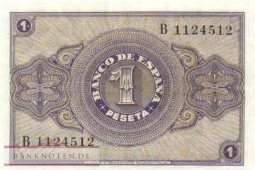 Spanien - 1  Peseta (#104a_UNC)