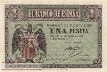 Spanien - 1  Pesetas (#108a_UNC)