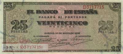 Spanien - 25  Pesetas (#111a_XF)