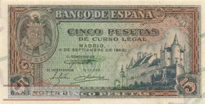 Spanien - 5  Pesetas (#123a_UNC)