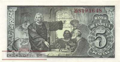 Spanien - 5  Pesetas (#127a_UNC)