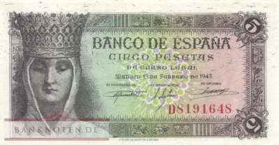 Spanien - 5  Pesetas (#127a_UNC)