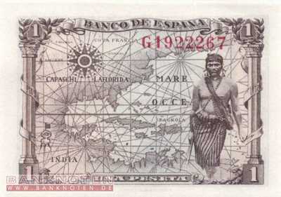 Spain - 1  Peseta (#128a_UNC)