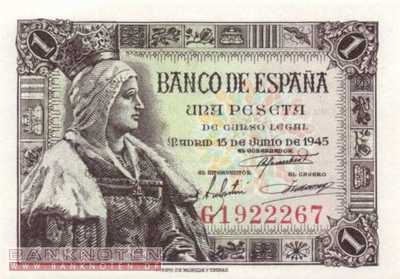 Spain - 1  Peseta (#128a_UNC)