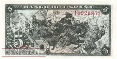 Spanien - 5  Pesetas (#129a_UNC)