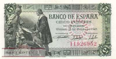 Spanien - 5  Pesetas (#129a_UNC)