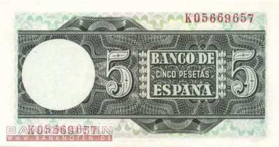 Spanien - 5  Pesetas (#136a_UNC)