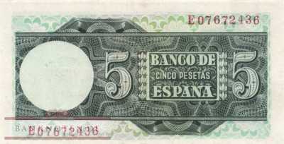 Spain - 5  Pesetas (#136a_XF)