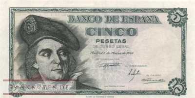 Spain - 5  Pesetas (#136a_XF)