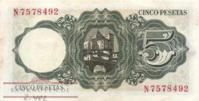 Spanien - 5  Pesetas (#140a_VG)